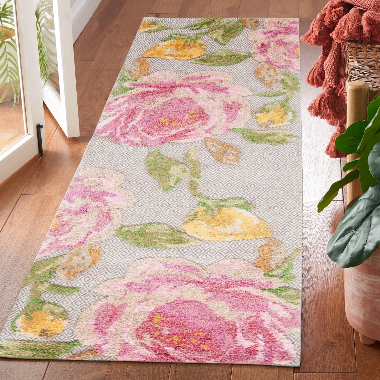 Safavieh Glamour Glm603U Pink/Grey Rug - Safavieh - glm603u - 6r
