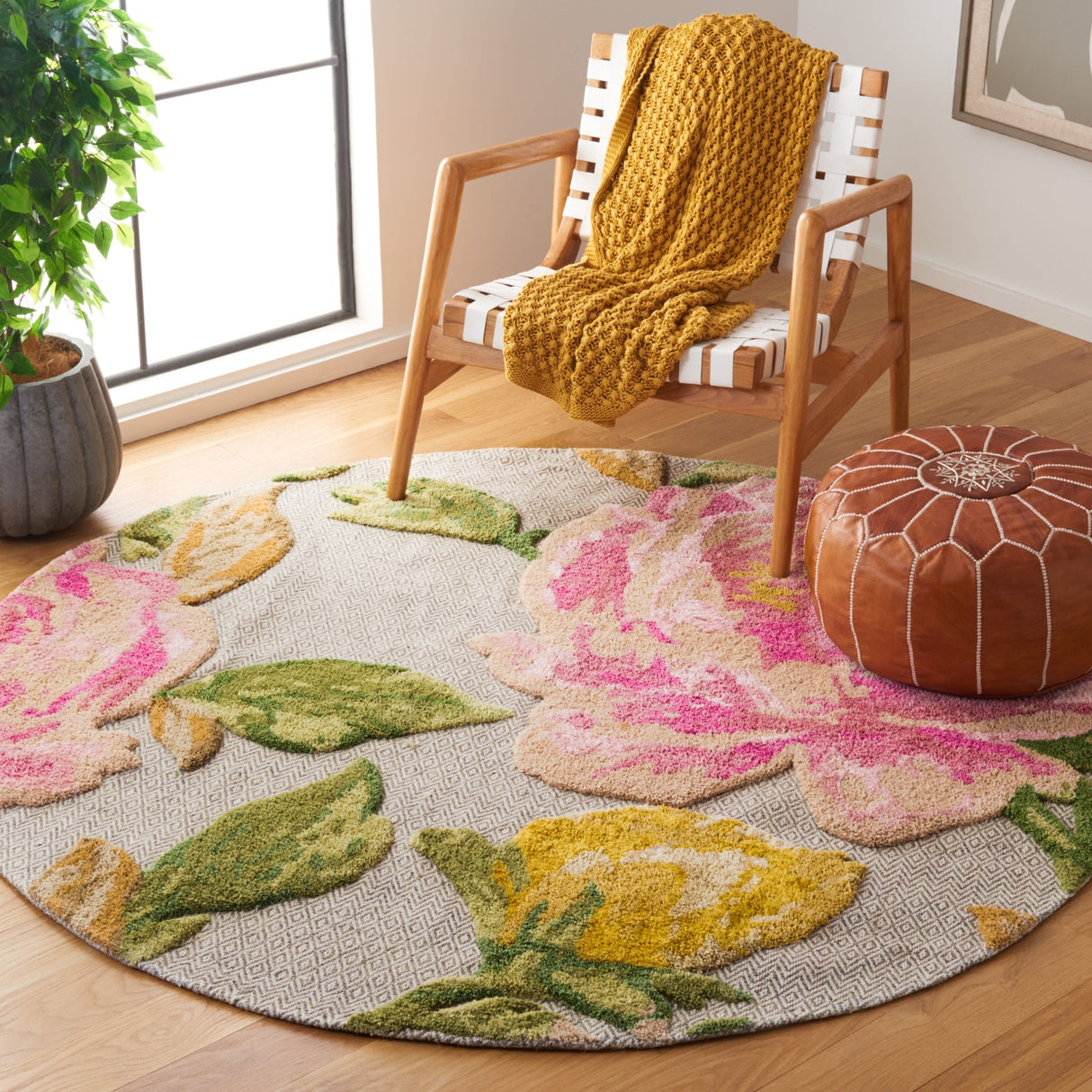 Safavieh Glamour Glm603U Pink/Grey Rug - Safavieh - glm603u - 6r