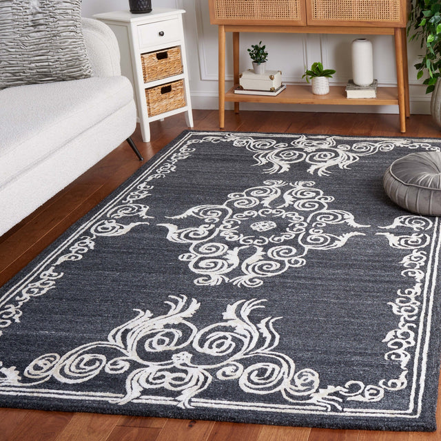Safavieh Glamour Glm604Z Black/Ivory Rug - Safavieh - glm604z - 3