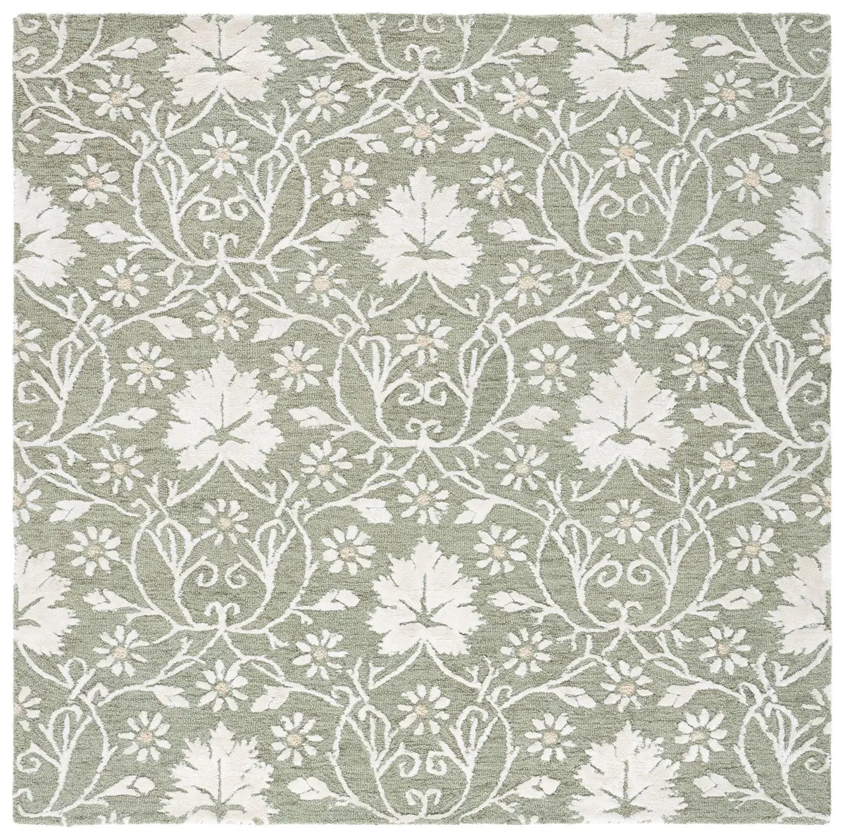Safavieh Glamour 6'-0" x 6'-0" Rug in Sage / Ivory