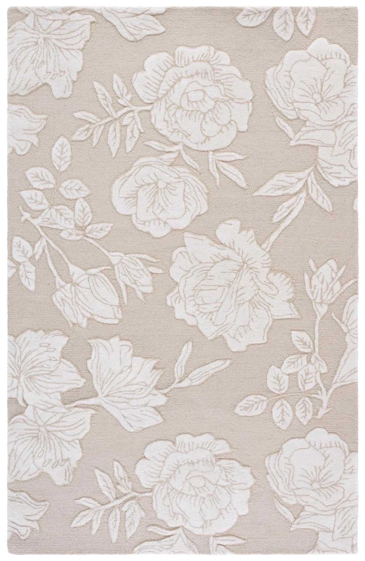 Safavieh Glamour 4'-0" x 6'-0" Rug in Beige / Ivory