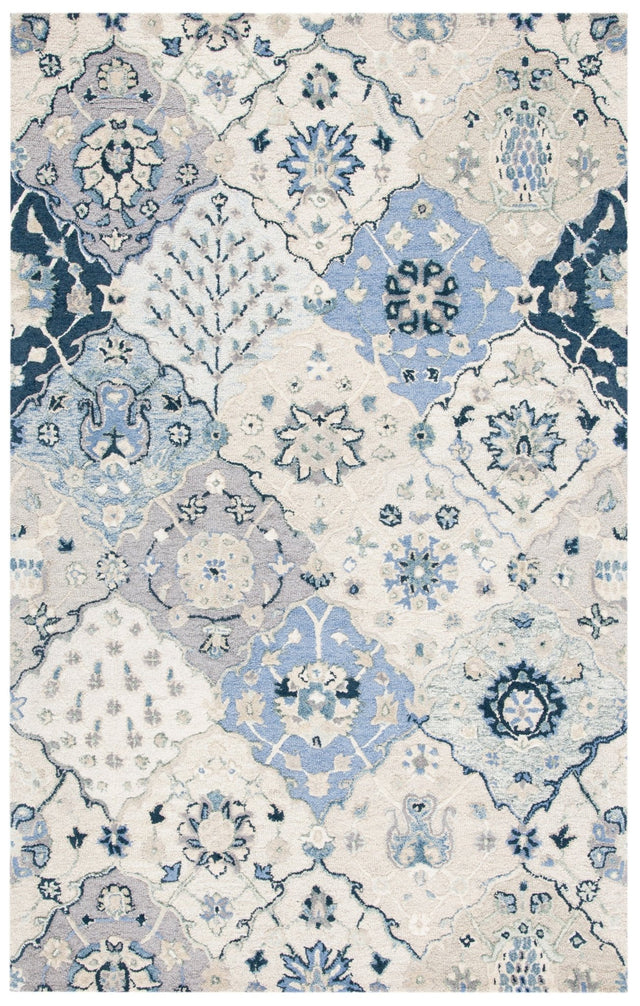 Safavieh Glamour Glm622B Beige/Blue Rugs - Safavieh - glm622b - 4