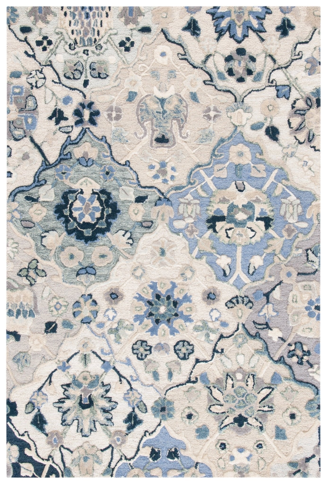 Safavieh Glamour Glm622B Beige/Blue Rugs - Safavieh - glm622b - 6r