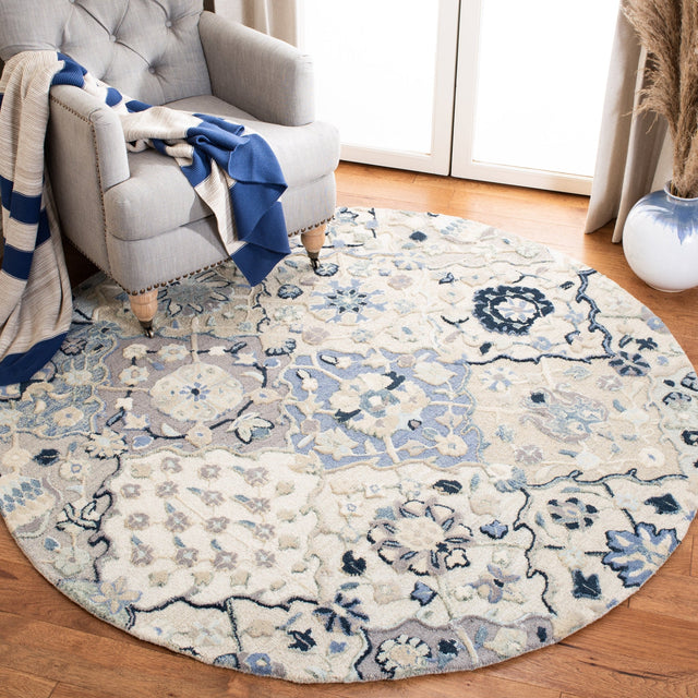 Safavieh Glamour Glm622B Beige/Blue Rugs - Safavieh - glm622b - 6r