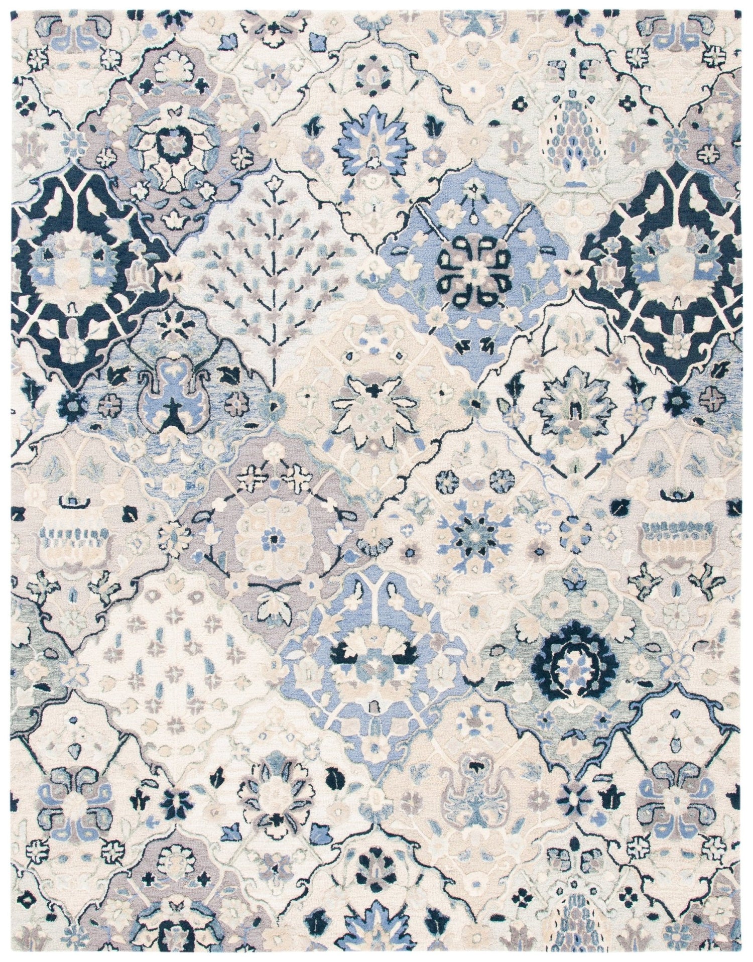 Safavieh Glamour Glm622B Beige/Blue Rugs - Safavieh - glm622b - 6r