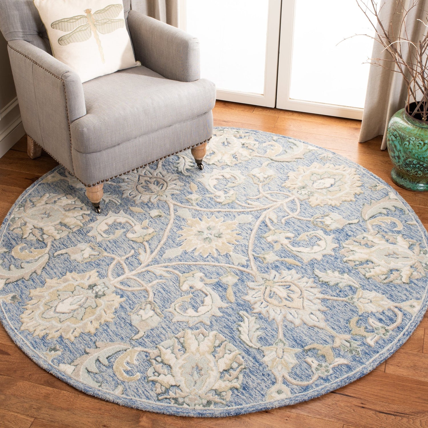 Safavieh Glamour Glm624M Blue/Beige Rugs - Safavieh - glm624m - 6r