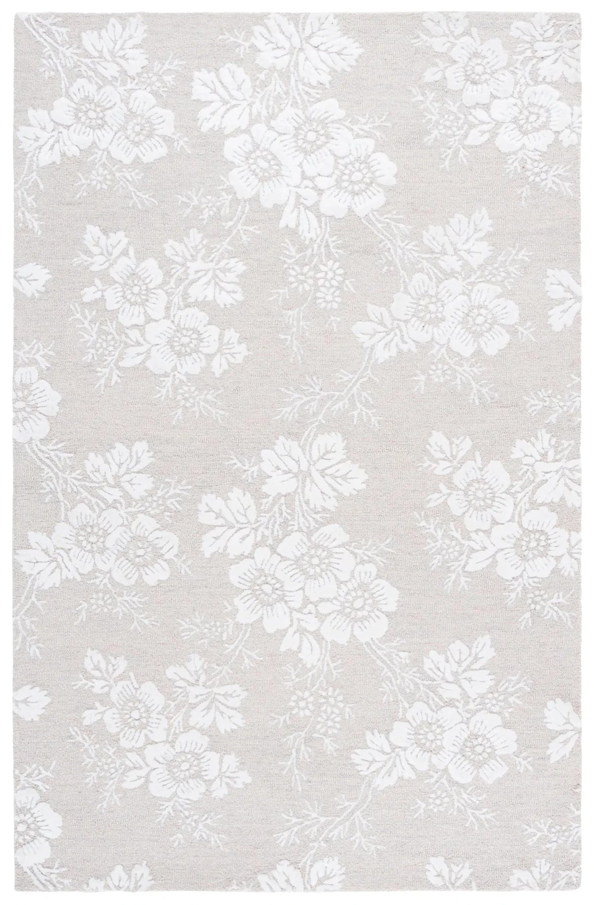 Safavieh Glamour 4'-0" x 6'-0" Rug in Silver / Ivory