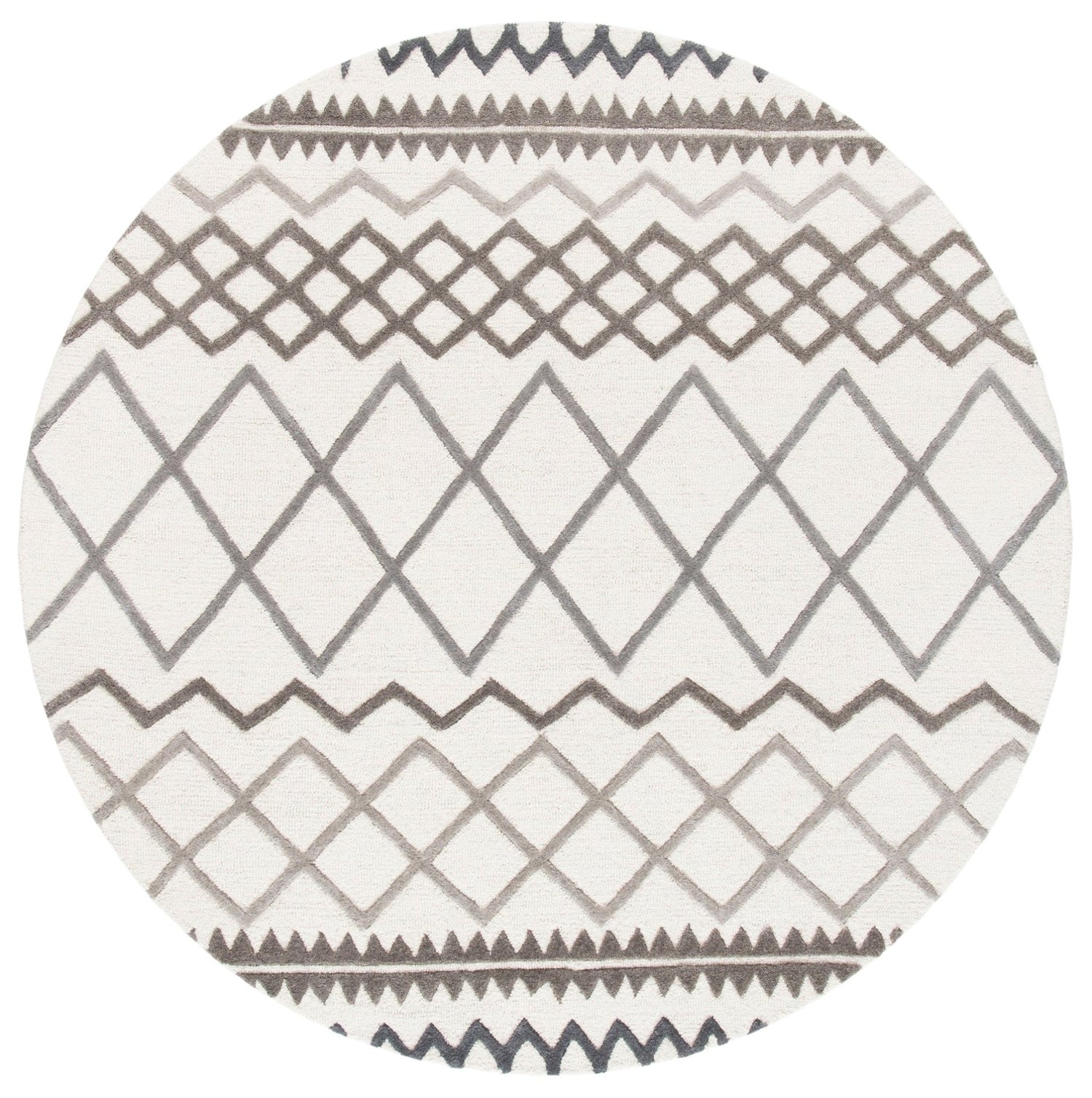 Safavieh Glamour Glm634A Ivory/Grey Rugs - Safavieh - glm634a - 6r