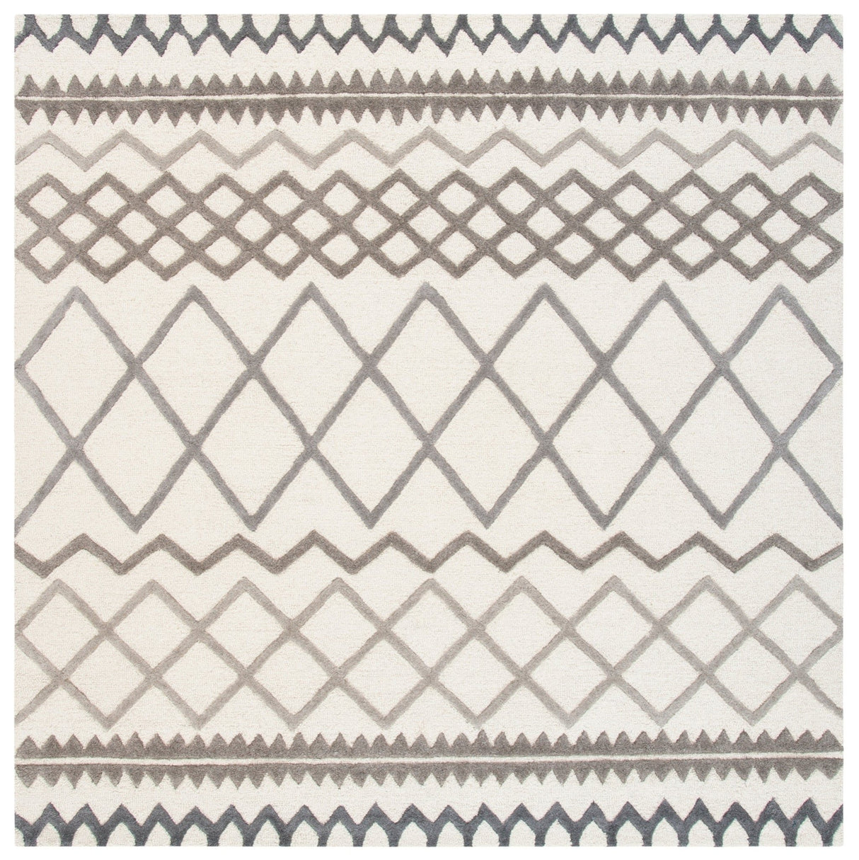Safavieh Glamour Glm634A Ivory/Grey Rugs - Safavieh - glm634a - 6sq