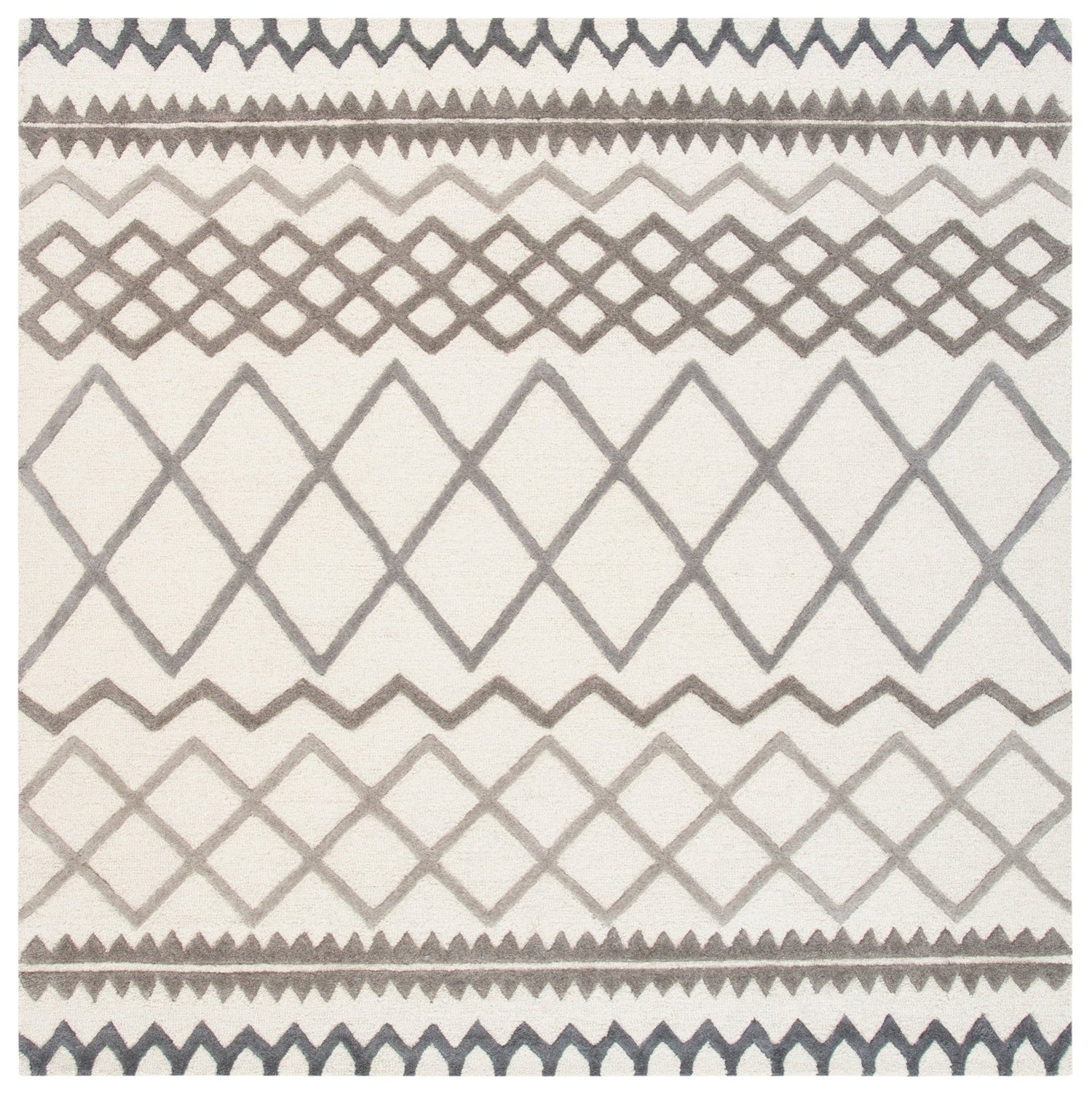 Safavieh Glamour Glm634A Ivory/Grey Rugs - Safavieh - glm634a - 6sq