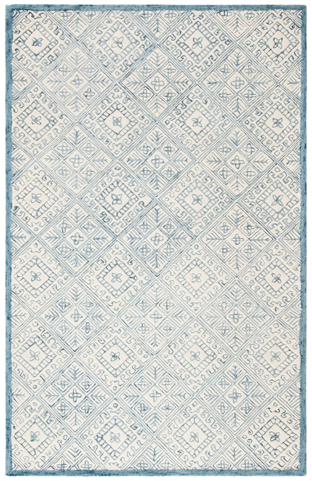 Safavieh Glamour Glm660M Blue/Ivory Rugs - Safavieh - glm660m - 4