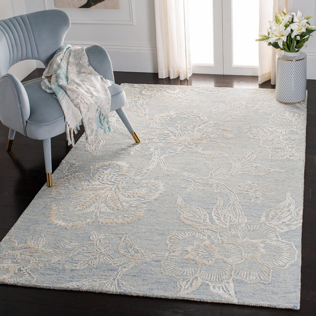Safavieh Glamour Glm661M Light Blue/Ivory Rugs - Safavieh - glm661m - 4