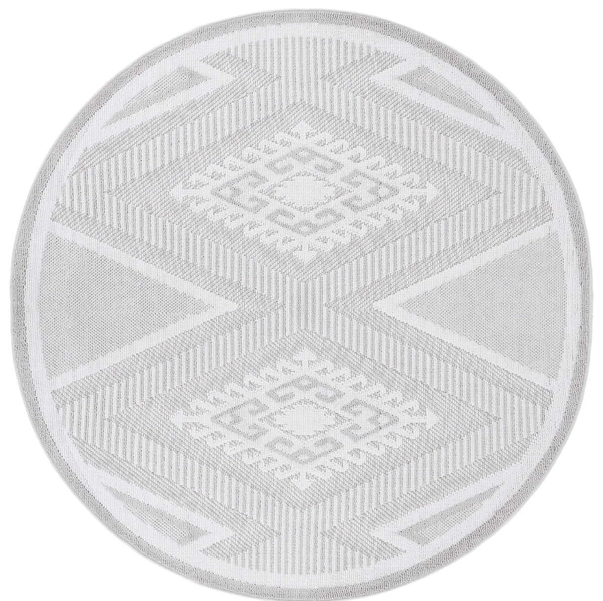 Safavieh Global 600 6'-7" x 6'-7" Rug in Grey / Ivory