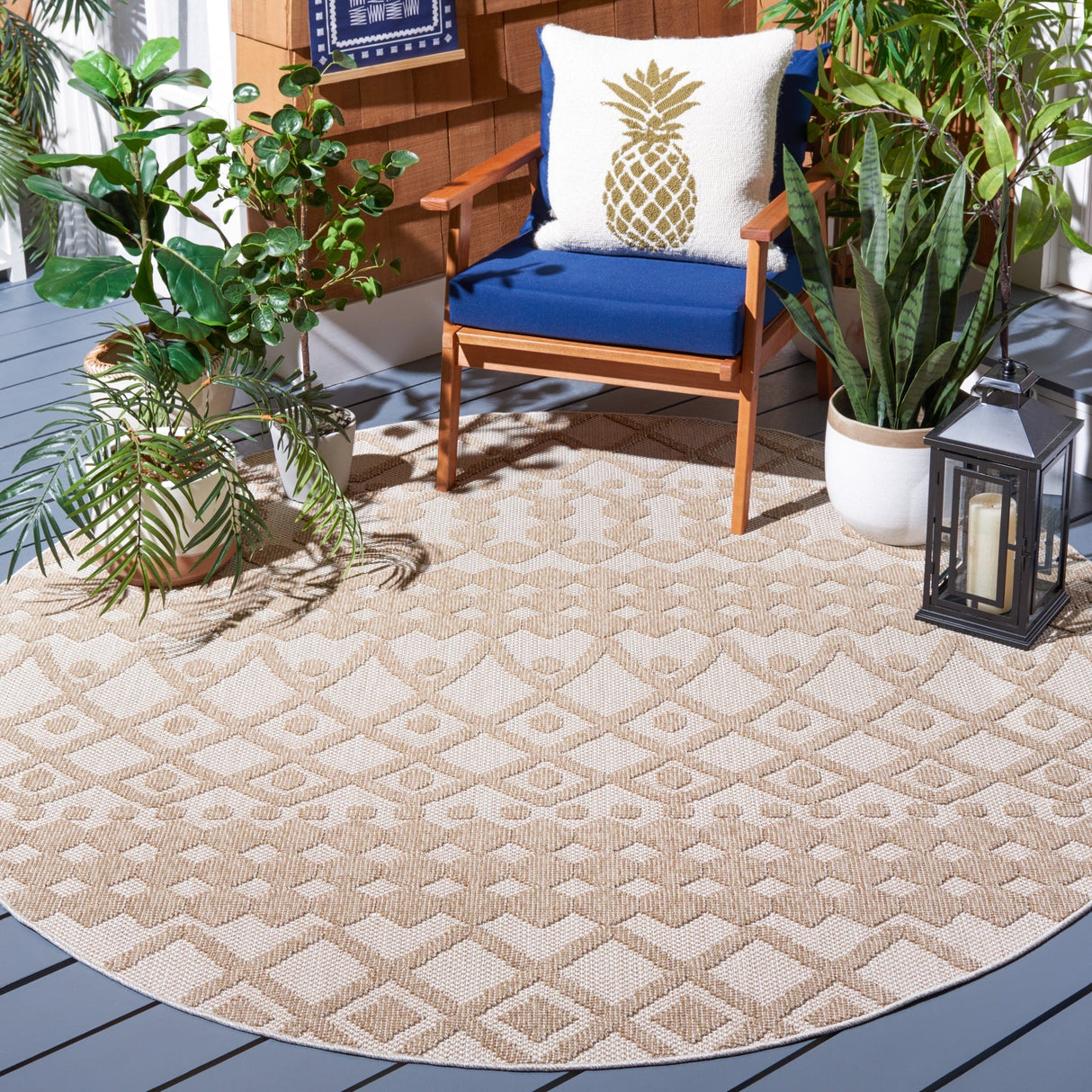 Safavieh Global Glb206B Beige/Brown Rug - Safavieh - glb206b - 7r