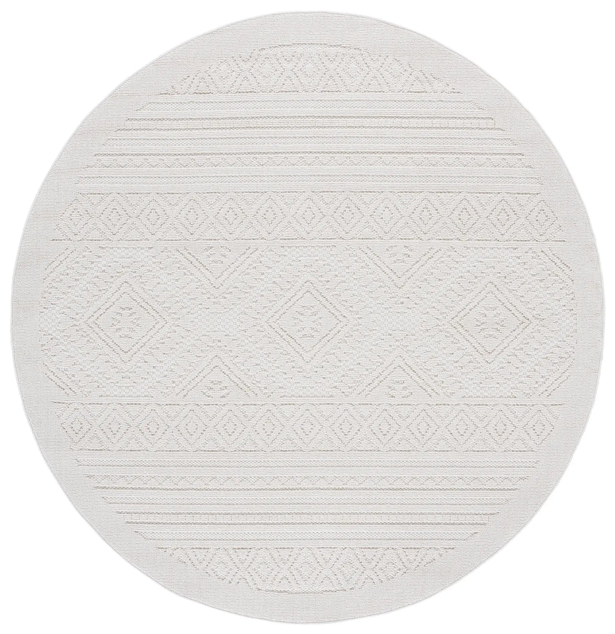 Safavieh Global 6'-7" x 6'-7" Rug in Light Beige / Ivory