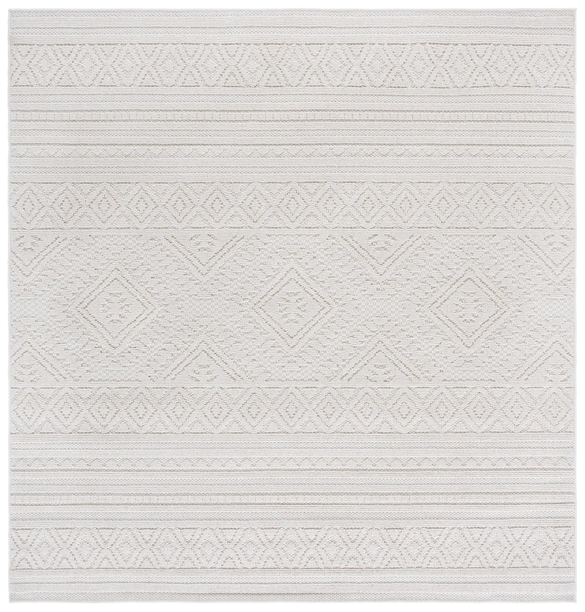 Safavieh Global 6'-7" x 6'-7" Rug in Light Beige / Ivory