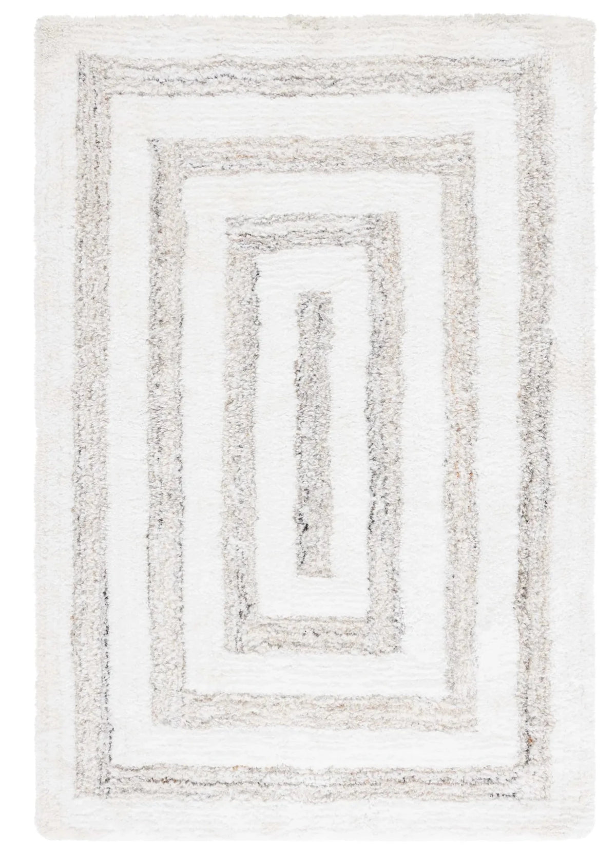 Safavieh Glory Shag 4'-0" x 6'-0" Rug in Ivory / Beige
