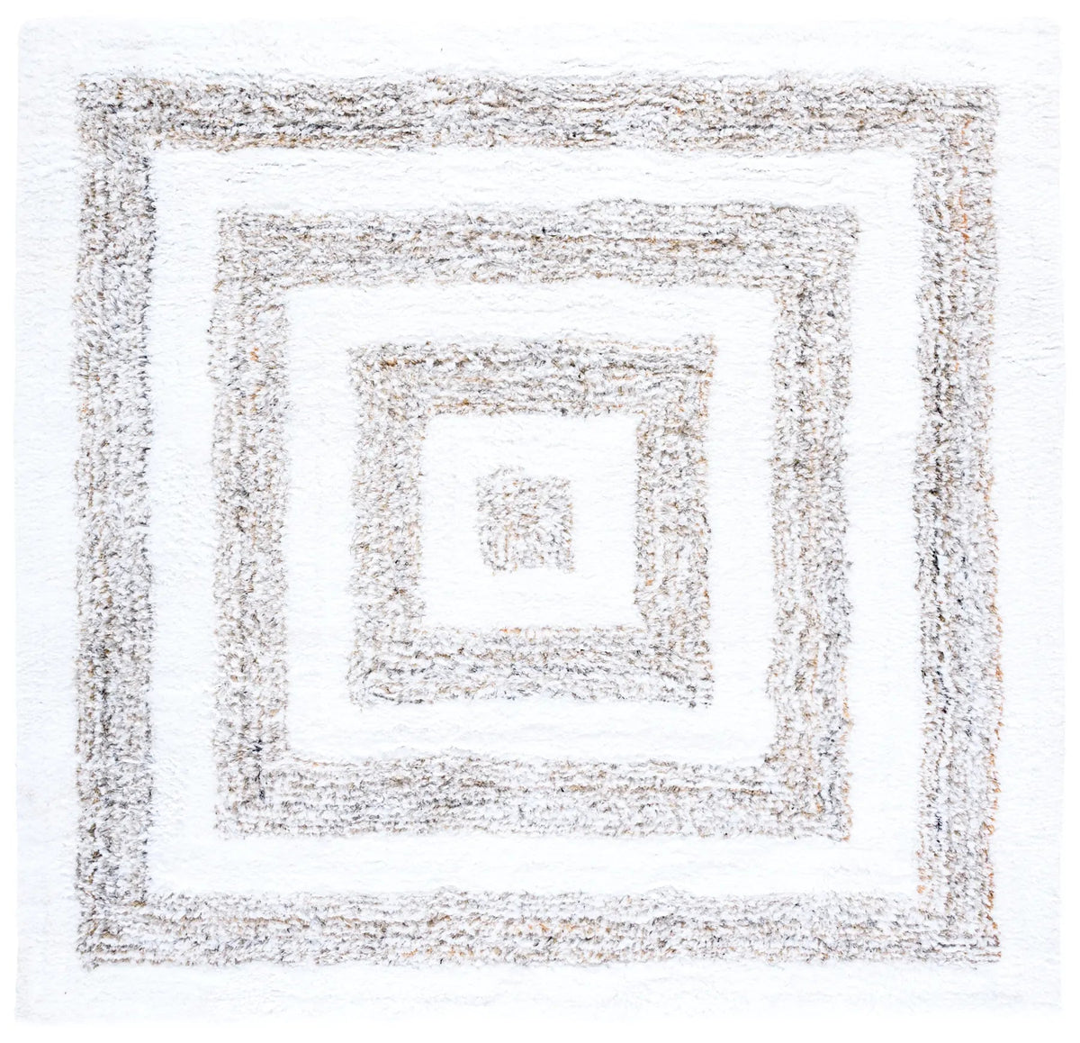Safavieh Glory Shag 6'-0" x 6'-0" Rug in Ivory / Beige