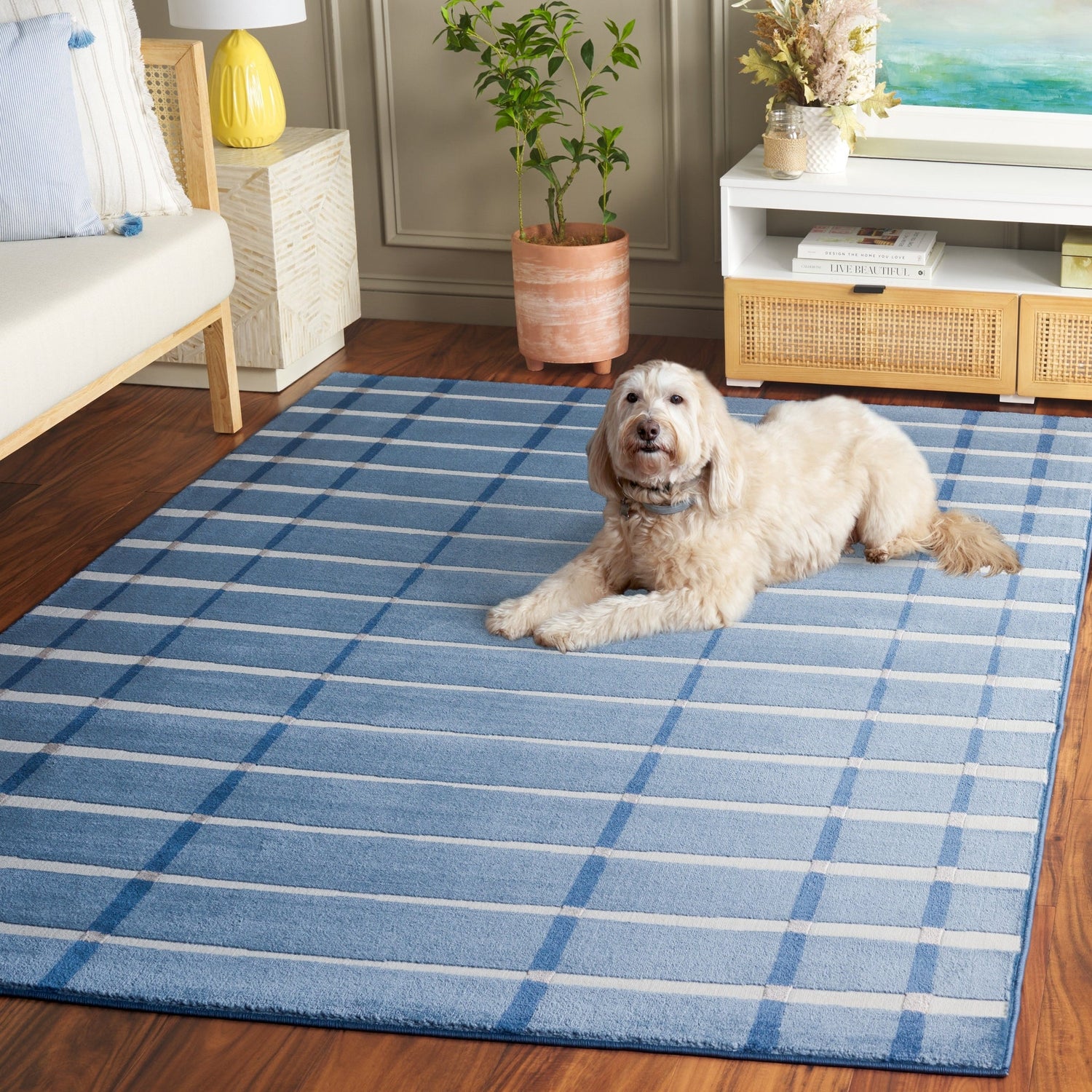 Safavieh Groove Grv110M Blue/Ivory Rug - Safavieh - grv110m - 4