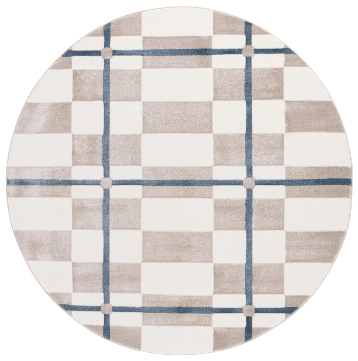 Safavieh Groove 6'-7" x 6'-7" Rug in Ivory / Blue