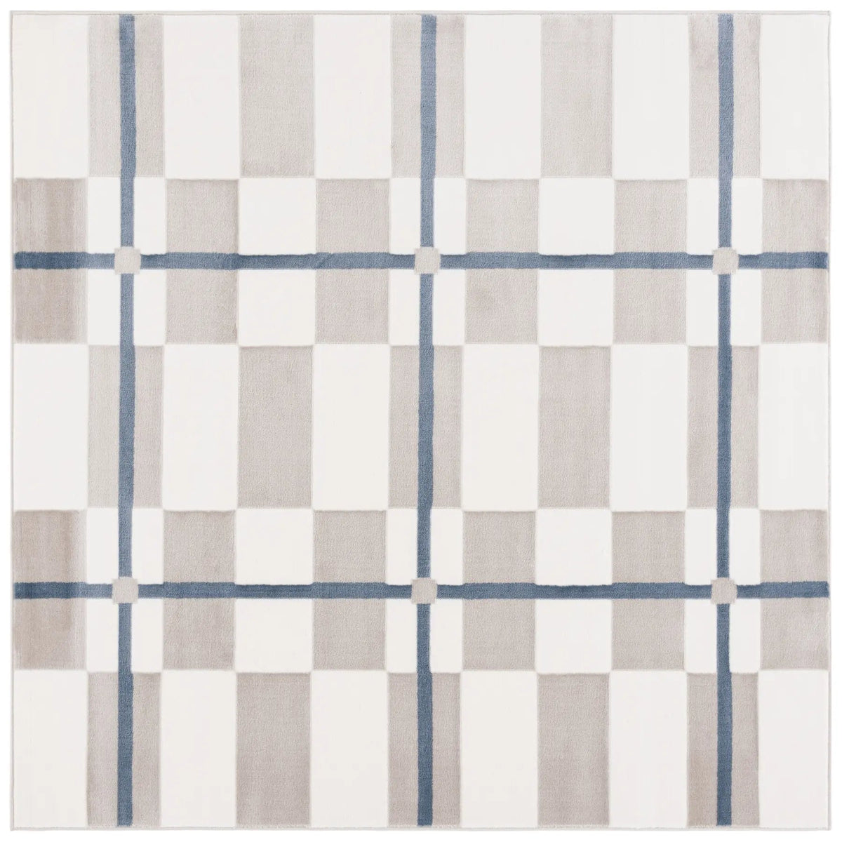 Safavieh Groove 6'-7" x 6'-7" Rug in Ivory / Blue