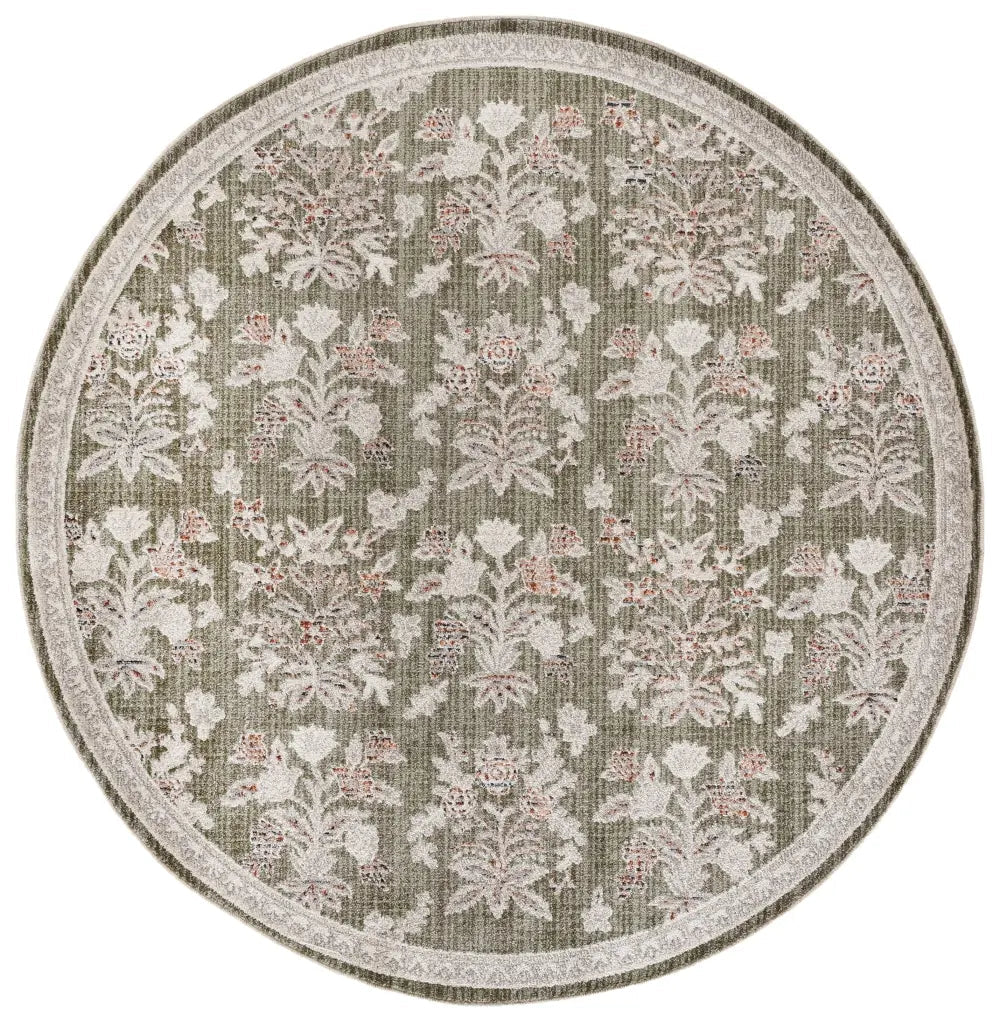 Safavieh Grove 6'-7" x 6'-7" Rug in Green / Ivory