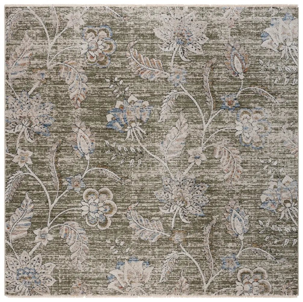 Safavieh Grove 6'-7" x 6'-7" Rug in Green / Ivory