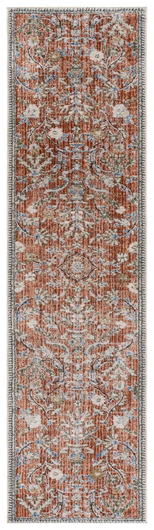 Safavieh Grove 2'-2" x 8'-0" Rug in Rust / Blue