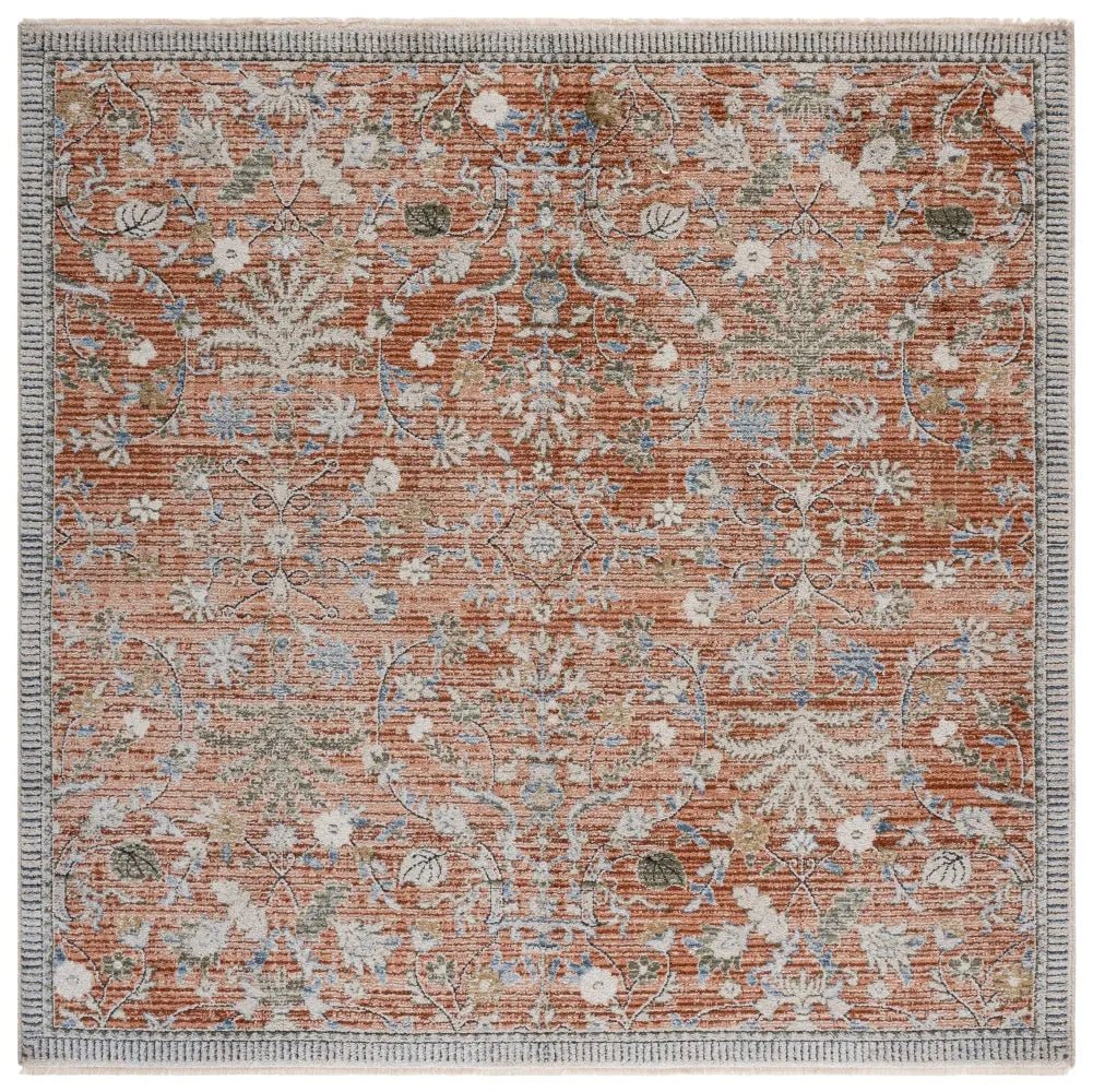 Safavieh Grove 6'-7" x 6'-7" Rug in Rust / Blue