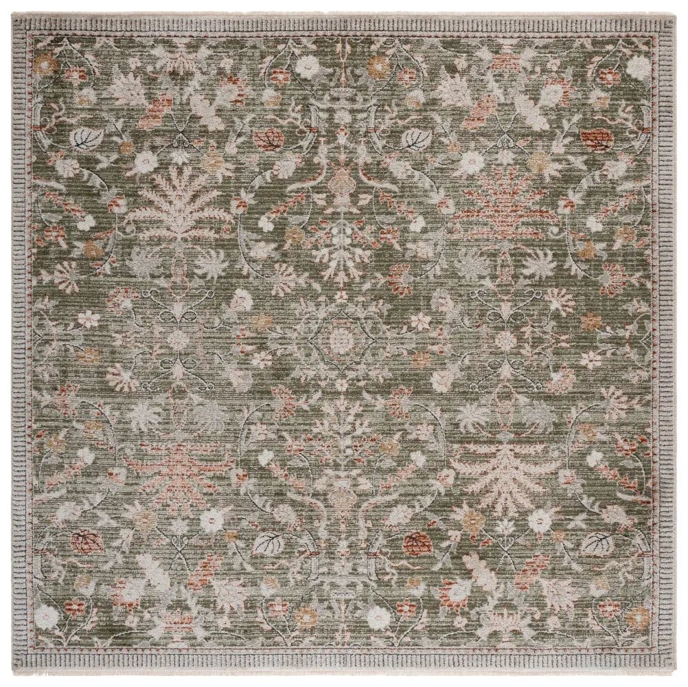 Safavieh Grove 6'-7" x 6'-7" Rug in Green / Ivory