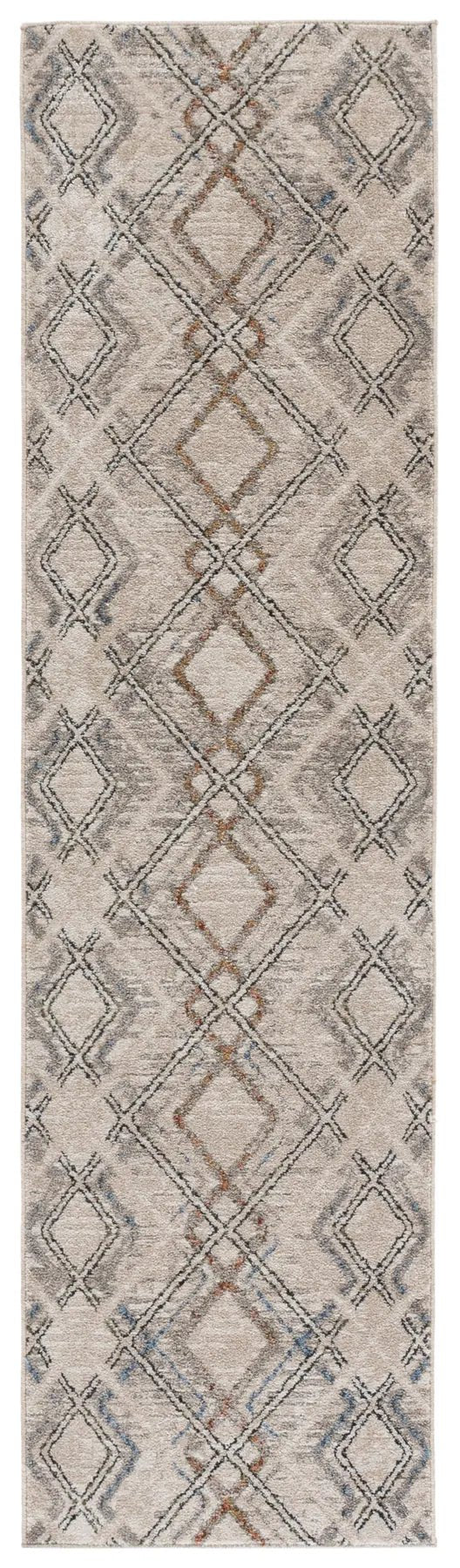 Safavieh Grove 2'-2" x 8'-0" Rug in Ivory / Blue Rust