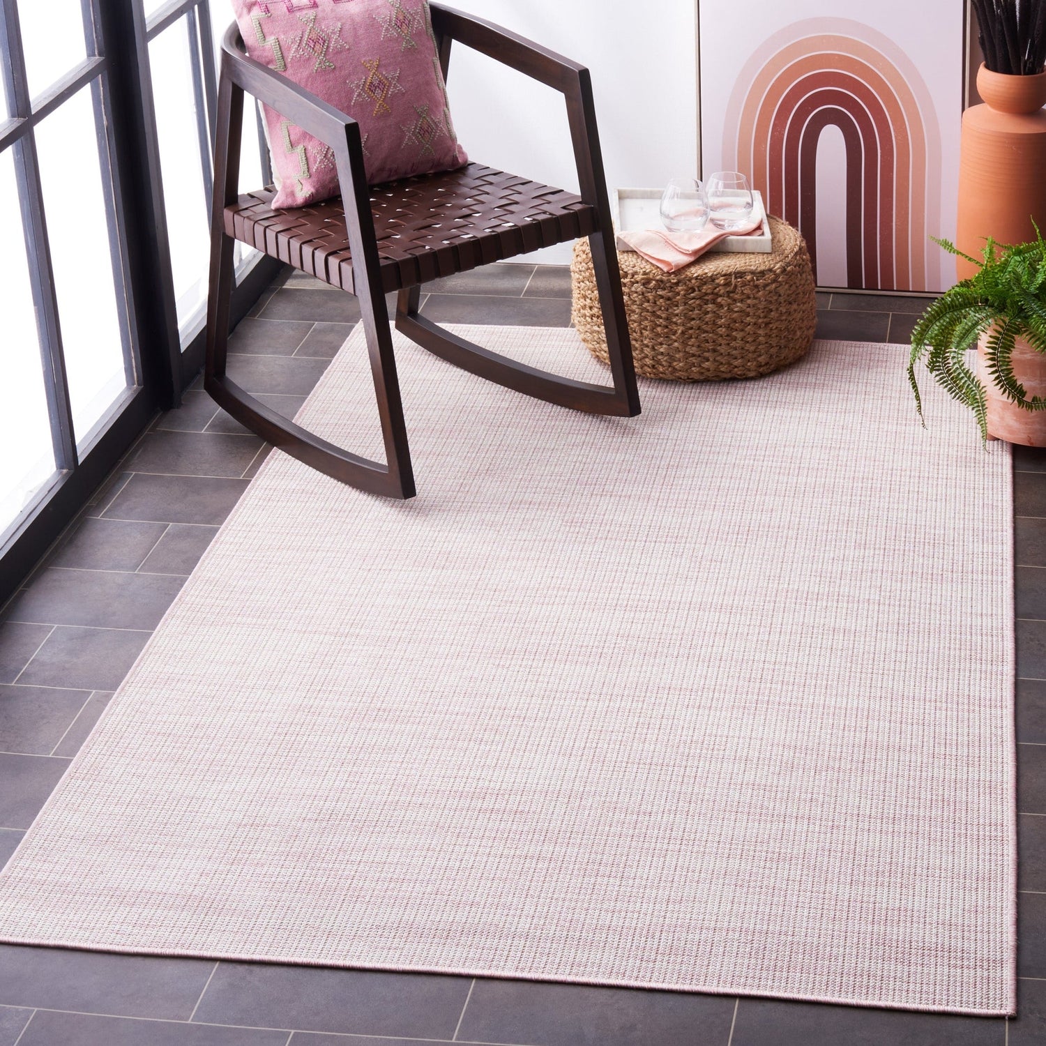 Safavieh Hampton Htn238U Pink Rug - Safavieh - htn238u - 7r