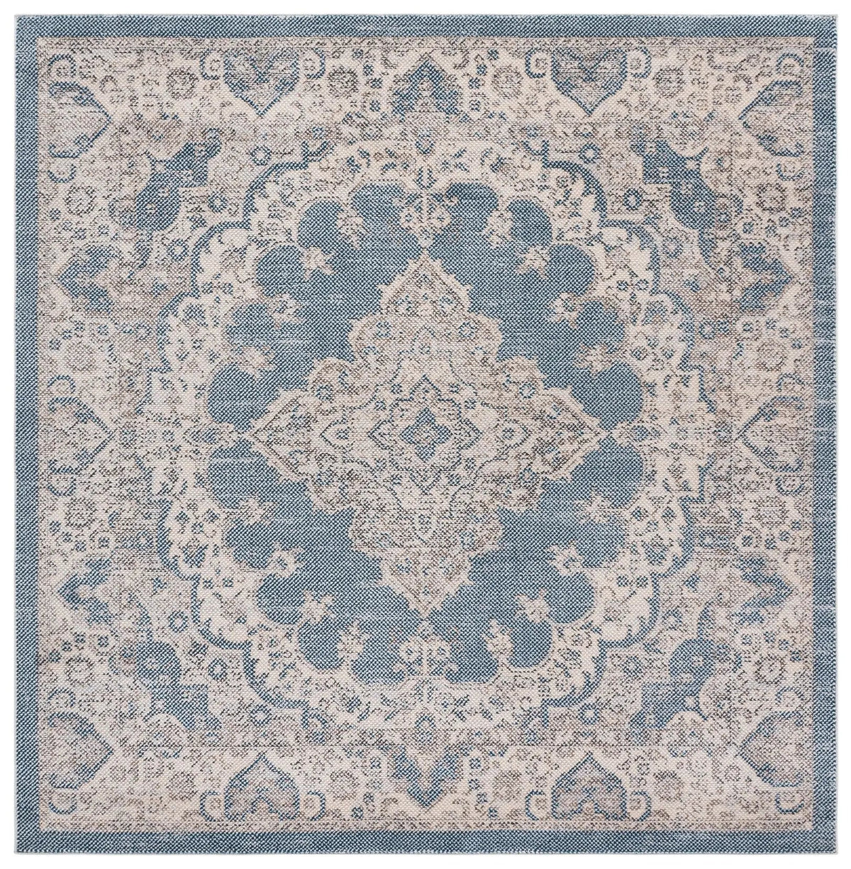 Safavieh Harrison 6'-7" x 6'-7" Rug in Blue / Ivory