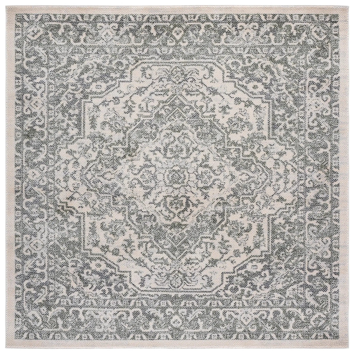 Safavieh Harrison 6'-7" x 6'-7" Rug in Ivory / Green Grey