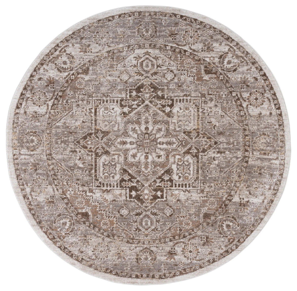 Safavieh Hazel 500 6'-0" x 6'-0" Rug in Brown / Ivory