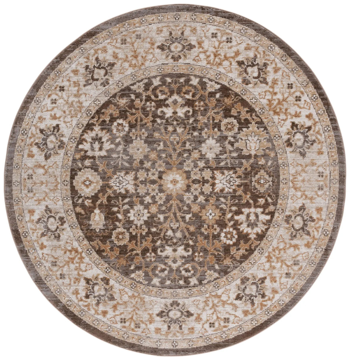Safavieh Hazel 500 6'-0" x 6'-0" Rug in Brown / Ivory