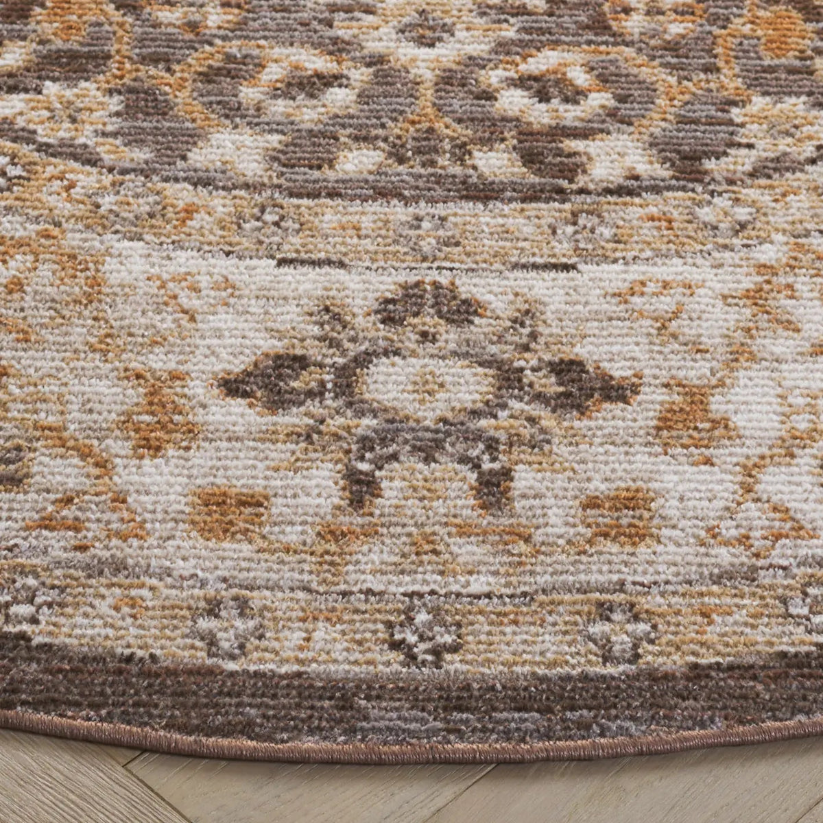 Safavieh Hazel 500 6'-0" x 6'-0" Rug in Brown / Ivory