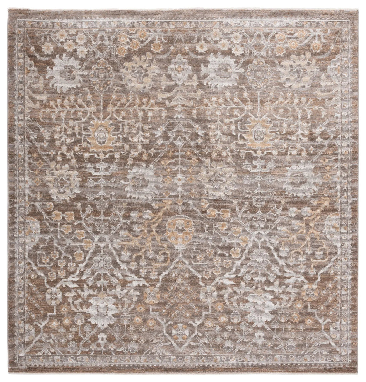 Safavieh Hazel 500 6'-0" x 6'-0" Rug in Brown / Ivory