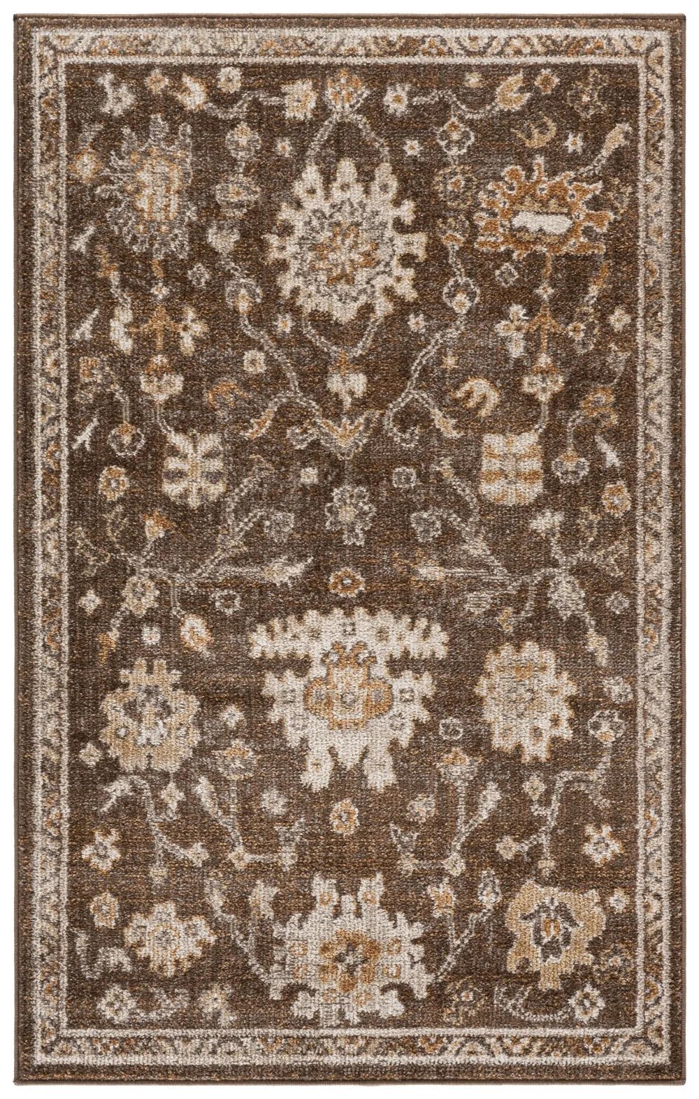 Safavieh Hazel 500 3'-0" x 5'-0" Rug in Brown / Ivory