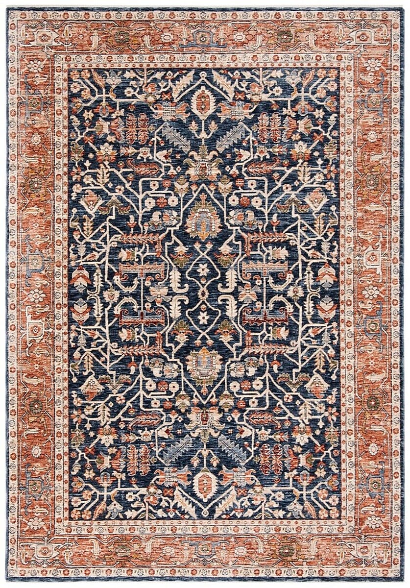 Safavieh Heirloom Hrl703N Navy / Beige Rugs - Safavieh - hrl703n - 3