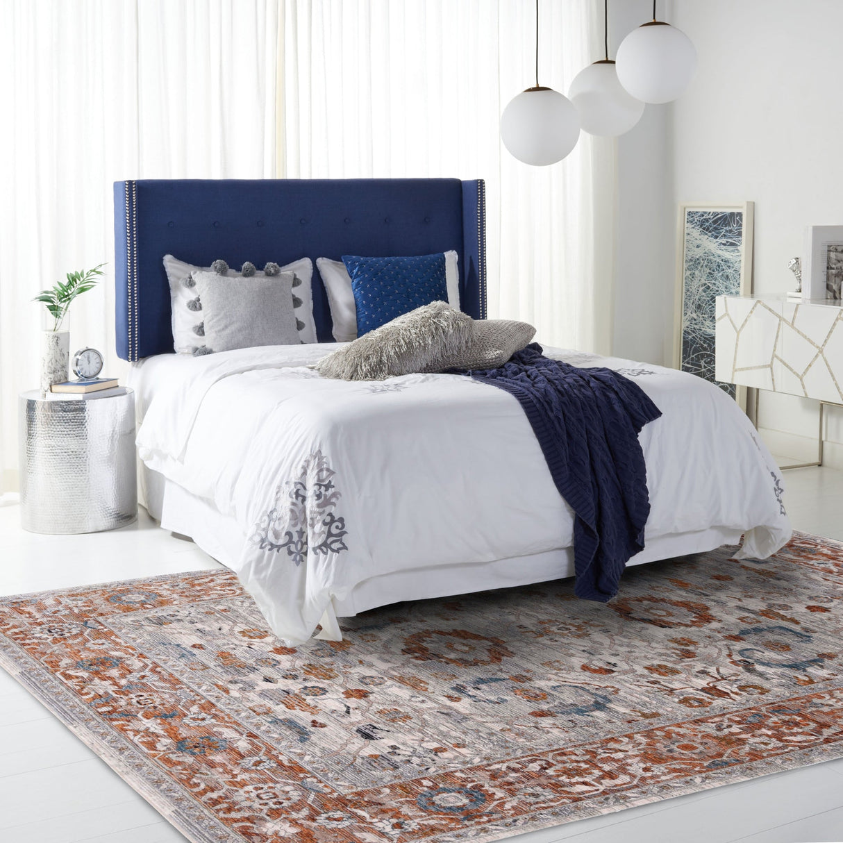Safavieh Heirloom Hrl722A Ivory Grey/Rust Rug - Safavieh - hrl722a - 4