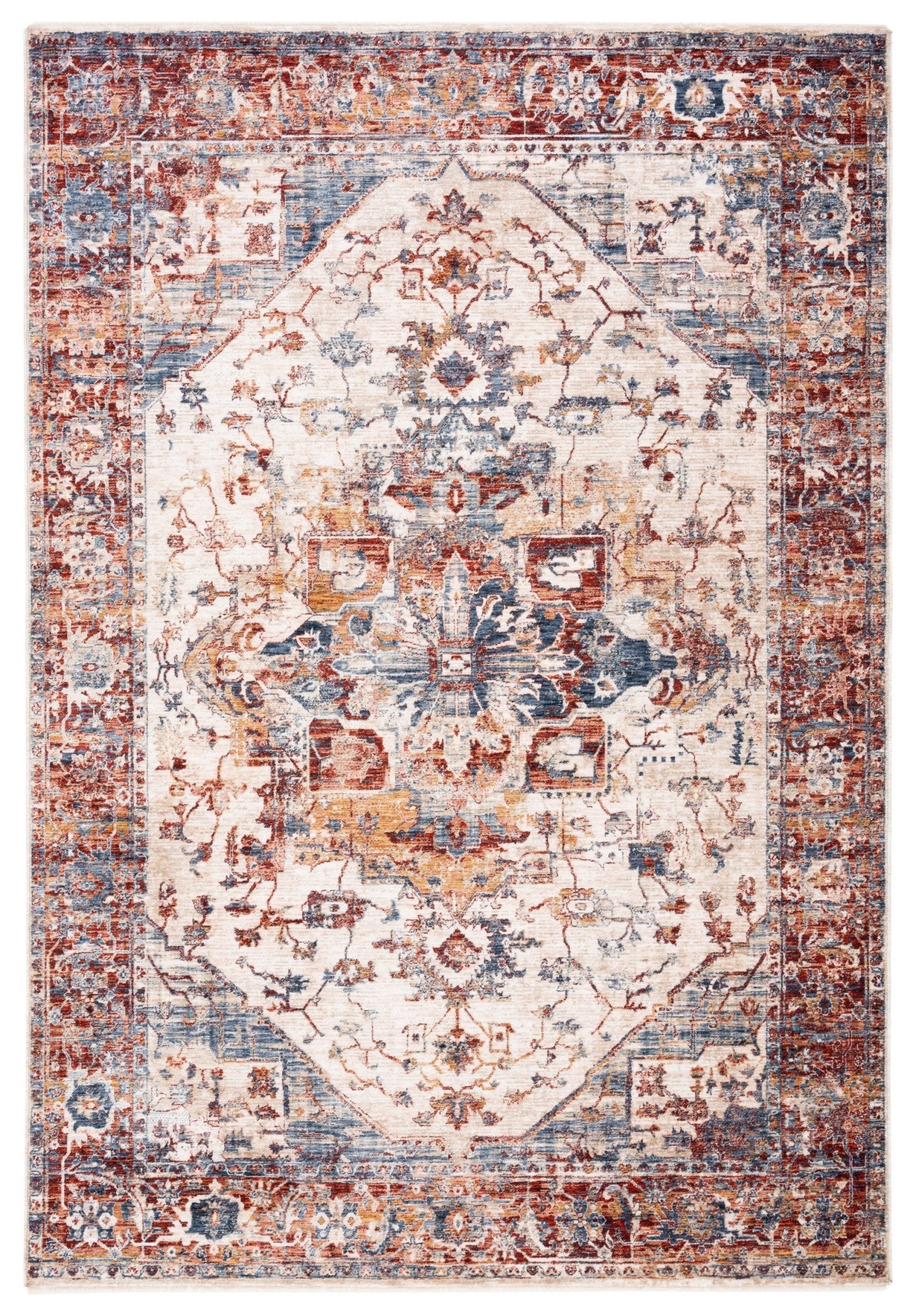 Safavieh Heirloom Hrl796A Ivory/Blue Rust Rug - Safavieh - hrl796a - 4