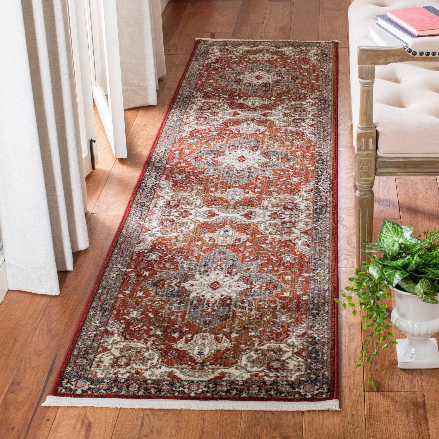 Safavieh Herat Hrt301Q Red/Ivory Rugs - Safavieh - hrt301q - 7r