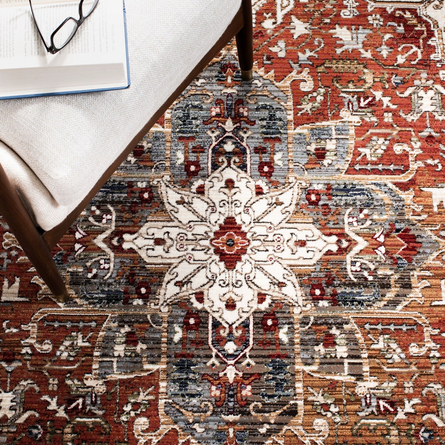 Safavieh Herat Hrt301Q Red/Ivory Rugs - Safavieh - hrt301q - 7r