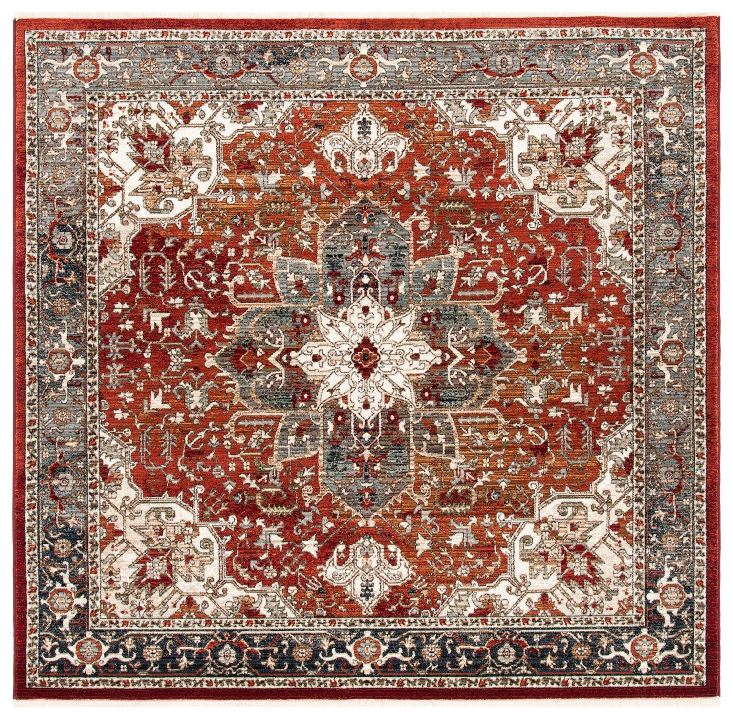 Safavieh Herat Hrt301Q Red/Ivory Rugs - Safavieh - hrt301q - 7sq