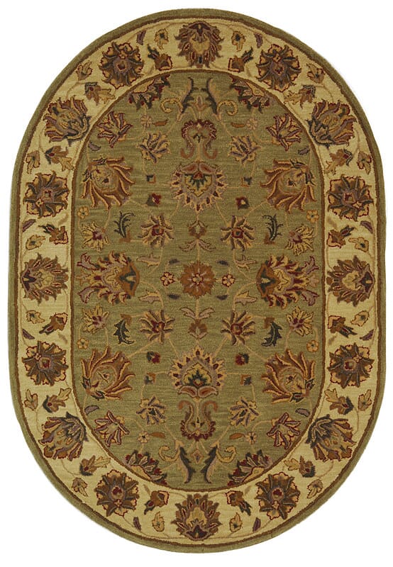 Safavieh Heritage hg343a Green / Gold Rugs - Safavieh - hg343a - 5ov