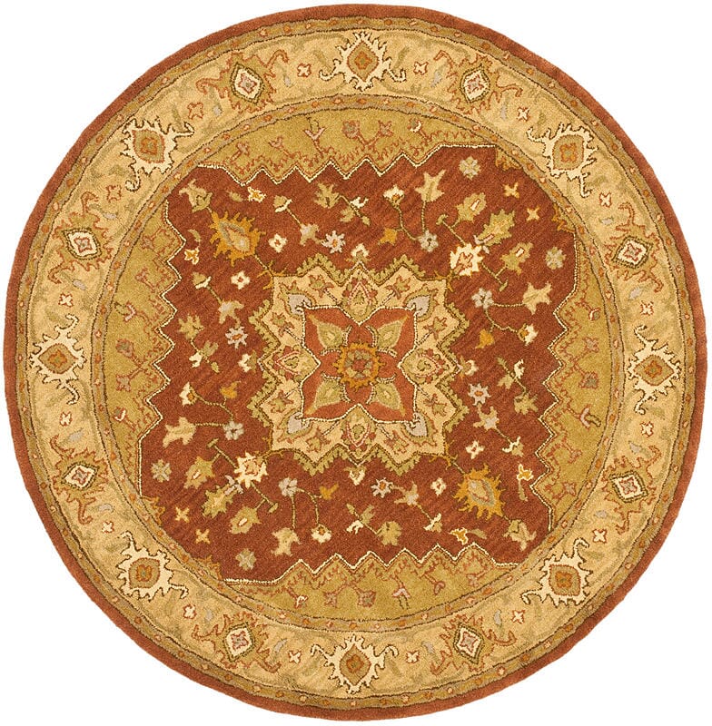 Safavieh Heritage Hg345A Rust / Gold Rugs - Safavieh - hg345a - 6r