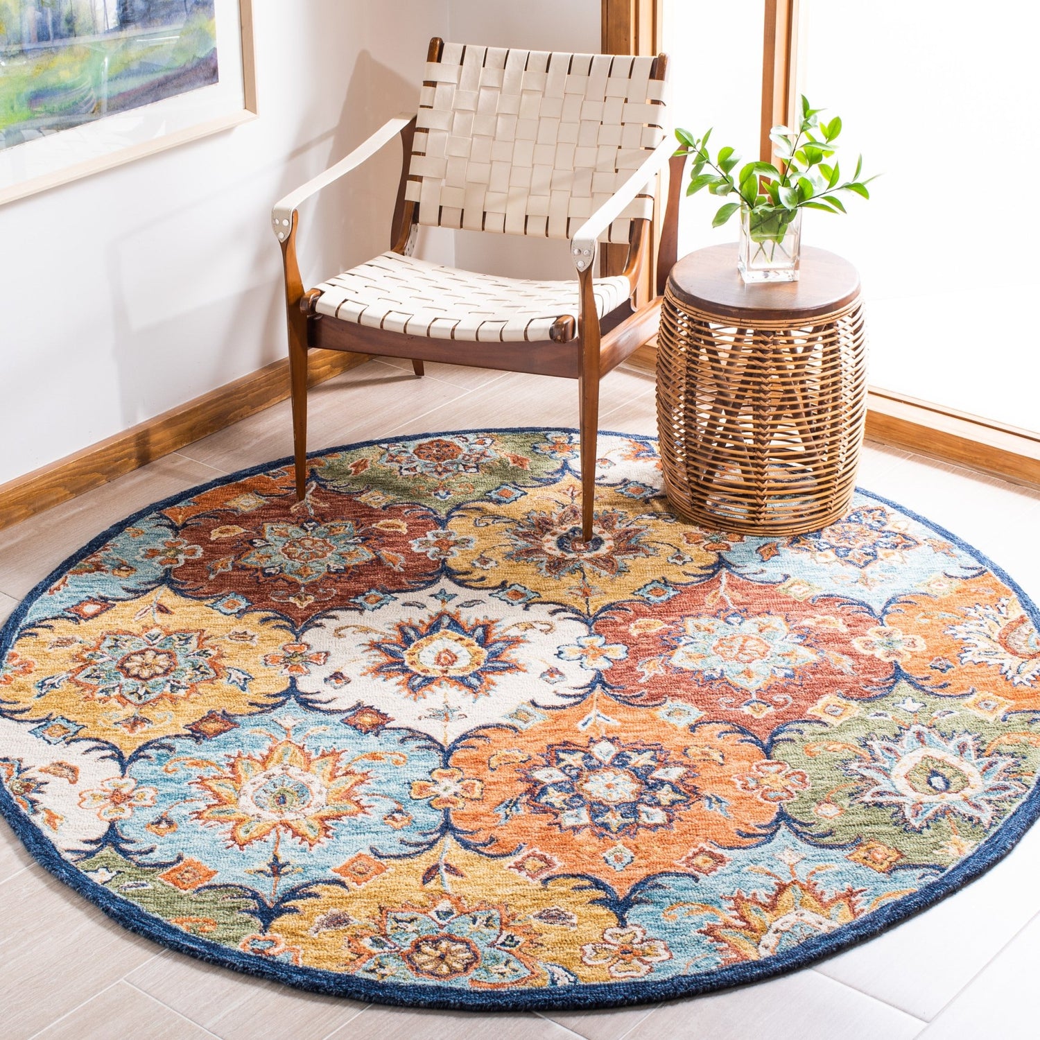 Safavieh Heritage Hg351M Blue/Rust Rugs - Safavieh - hg351m - 6r