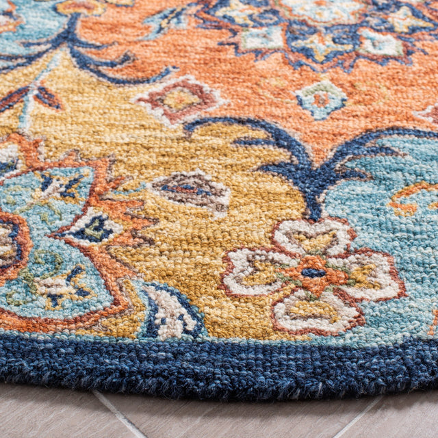 Safavieh Heritage Hg351M Blue/Rust Rugs - Safavieh - hg351m - 6r