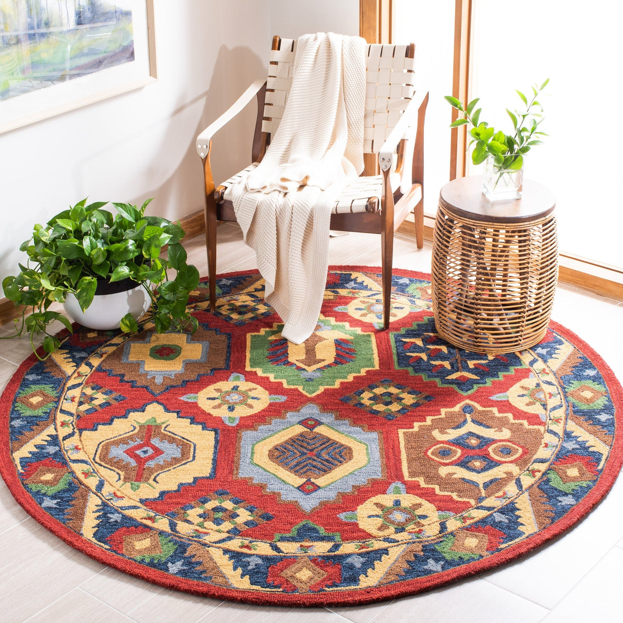 Safavieh Heritage Hg352Q Red/Gold Rugs - Safavieh - hg352q - 6r